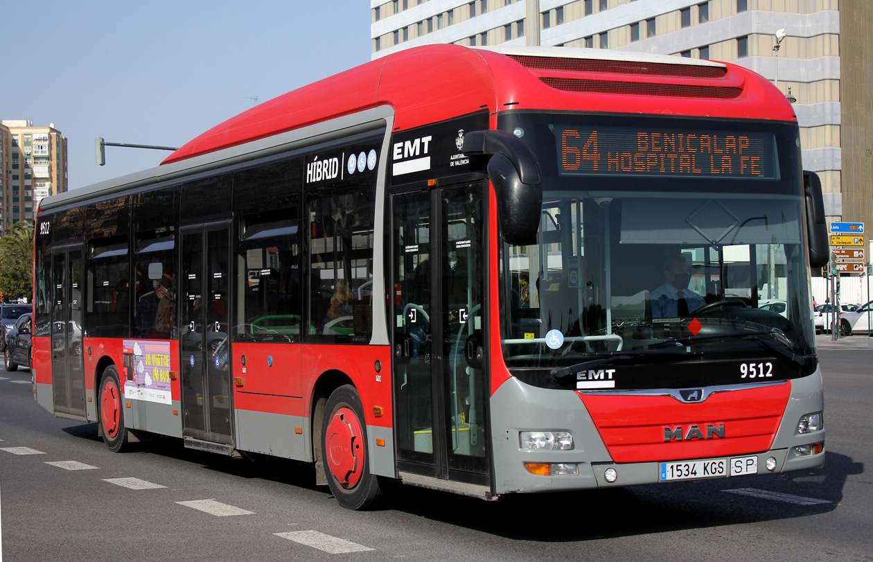 Испания, MAN A37 Lion's City Hybrid NL253 № 9512