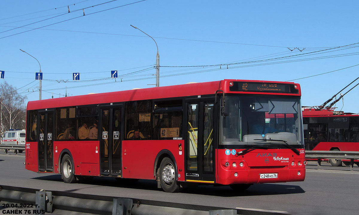 Ярославская область, ЛиАЗ-5292.65 № 332