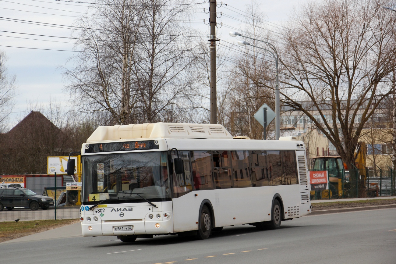 Novgorod region, LiAZ-5292.67 (CNG) # 802