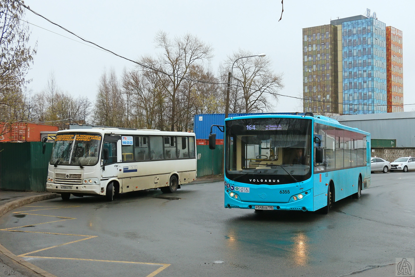Санкт-Петербург, ПАЗ-320412-04 № 504; Санкт-Петербург, Volgabus-5270.G4 (LNG) № 6355