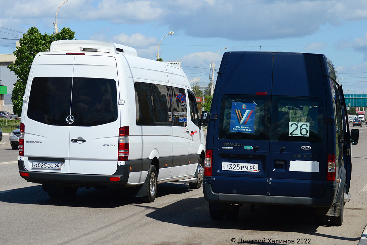 Тамбовская область, Луидор-223602 (MB Sprinter) № О 025 СО 68; Тамбовская область, Имя-М-3006 (Z9S) (Ford Transit) № Н 325 РМ 68