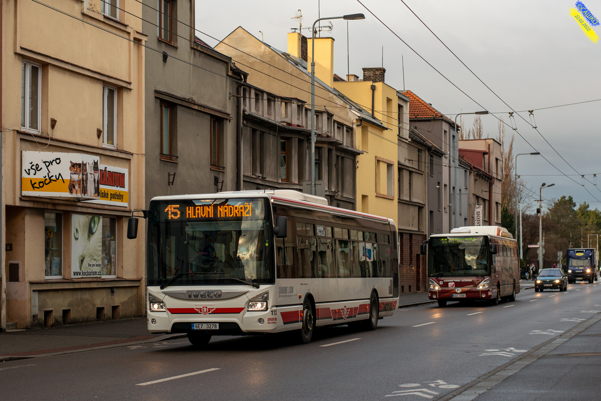 Чехия, IVECO Urbanway 12M № 112; Чехия, Irisbus Citelis 12M CNG № 214