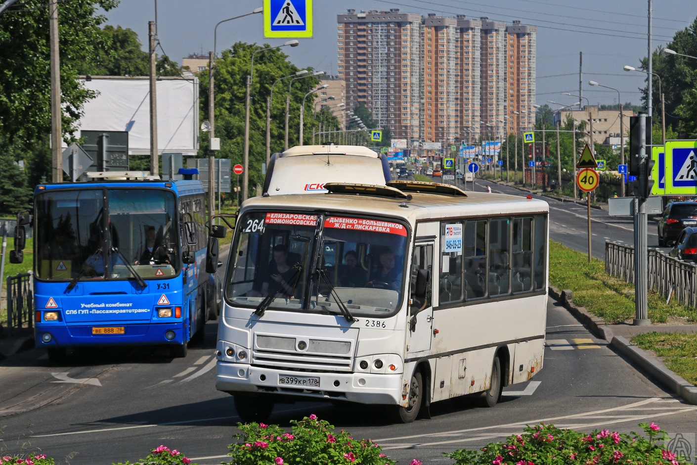 Санкт-Петербург, ПАЗ-320402-05 № n386; Санкт-Петербург, Sunsundegui Sideral 2000 № Н 912 ТХ 178