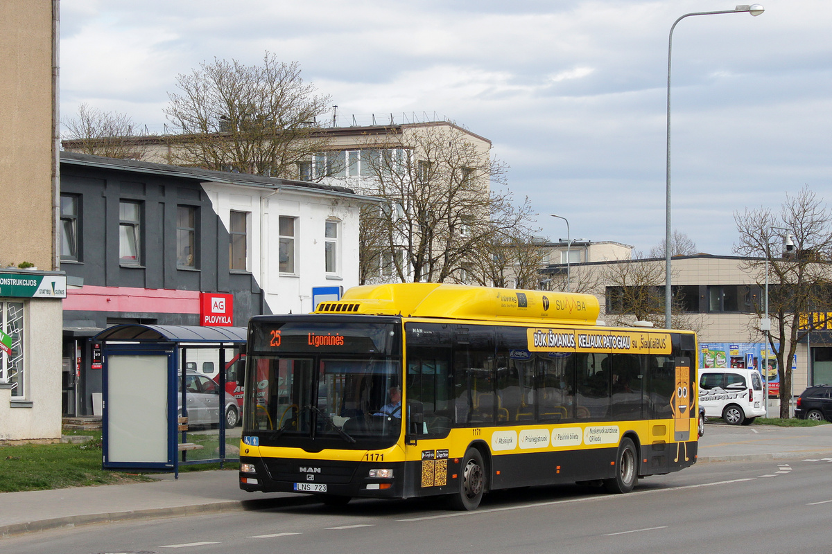 Lithuania, MAN A21 Lion's City NL243 CNG # 1171