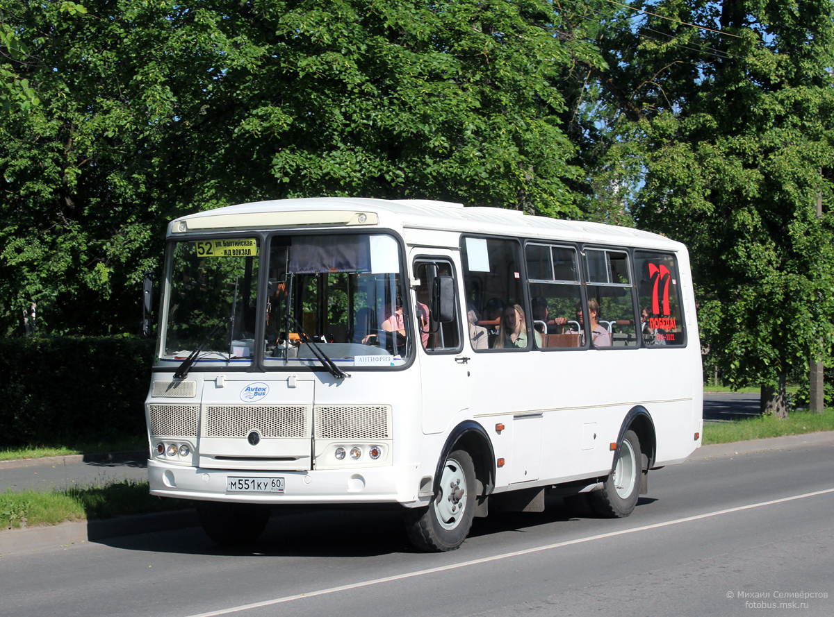 Псковская область, ПАЗ-32053 № М 551 КУ 60