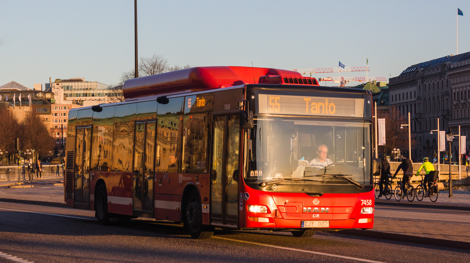 Швеция, MAN A21 Lion's City NL313 CNG № 7458