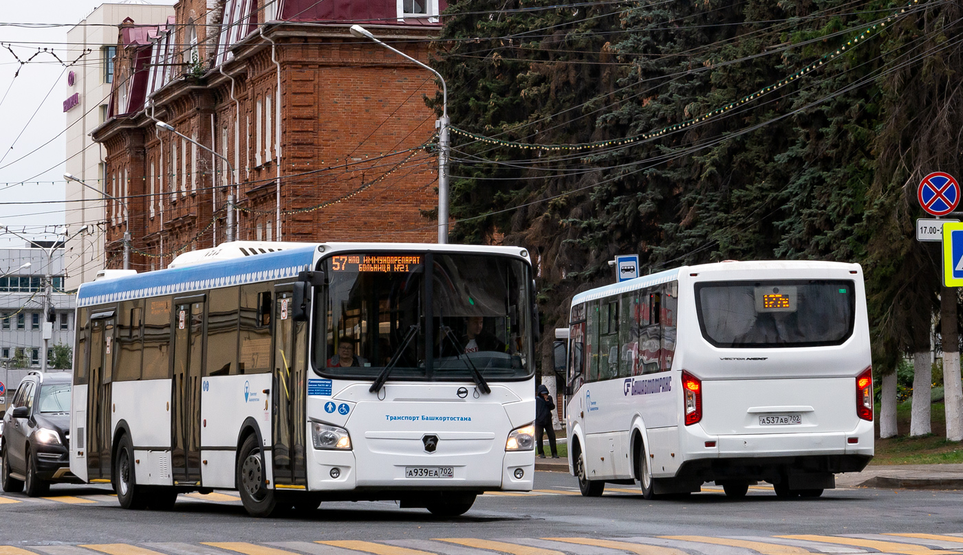 Башкортостан, ЛиАЗ-5293.65 № 6076; Башкортостан, ПАЗ-320405-04 "Vector Next" № 5727