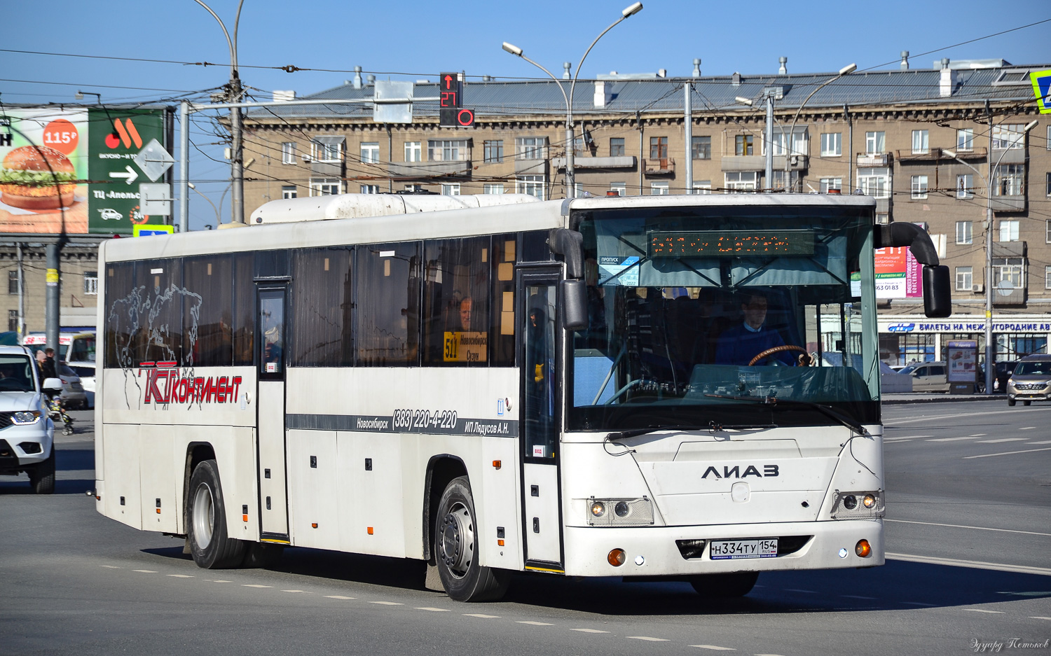 Новосибирская область, ЛиАЗ-525110-10 № Н 334 ТУ 154