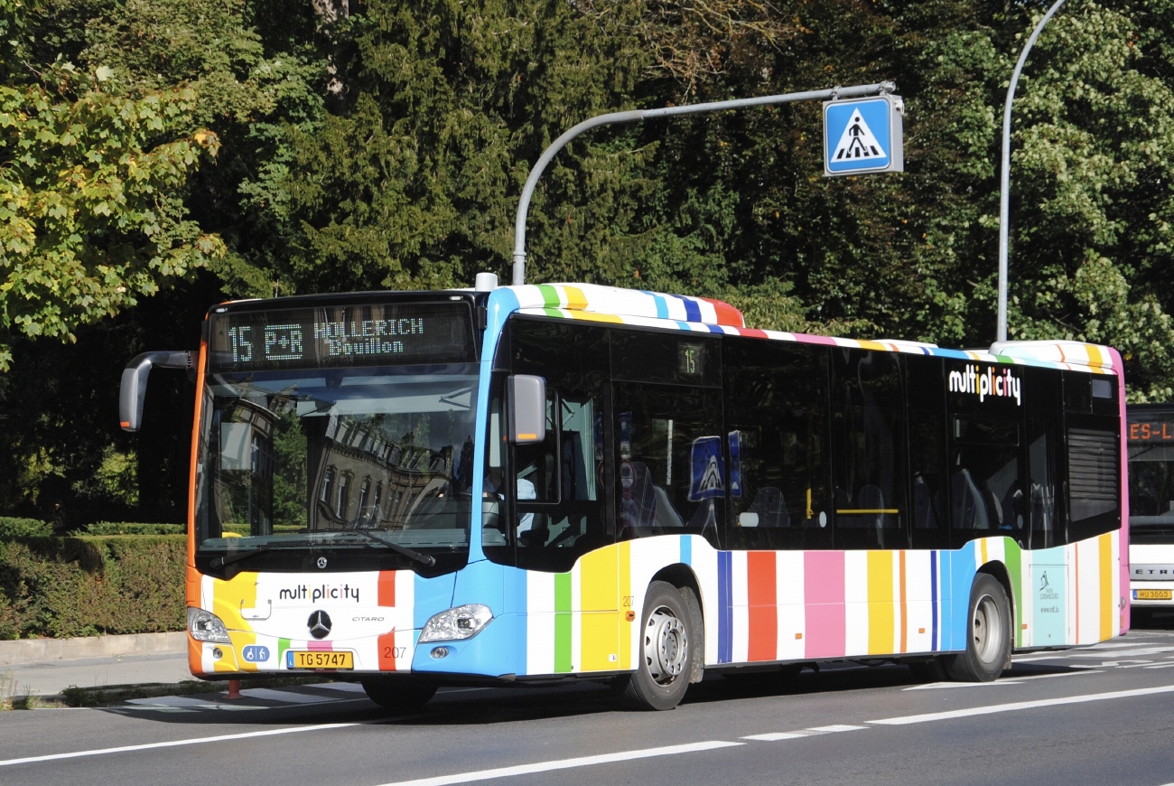 Люксембург, Mercedes-Benz Citaro C2 hybrid № 207