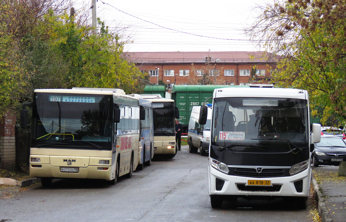 Краснодарский край, MAN A72 Lion's Classic SÜ313 № В 272 НН 93; Краснодарский край, ПАЗ-320405-04 "Vector Next" № АА 818 23