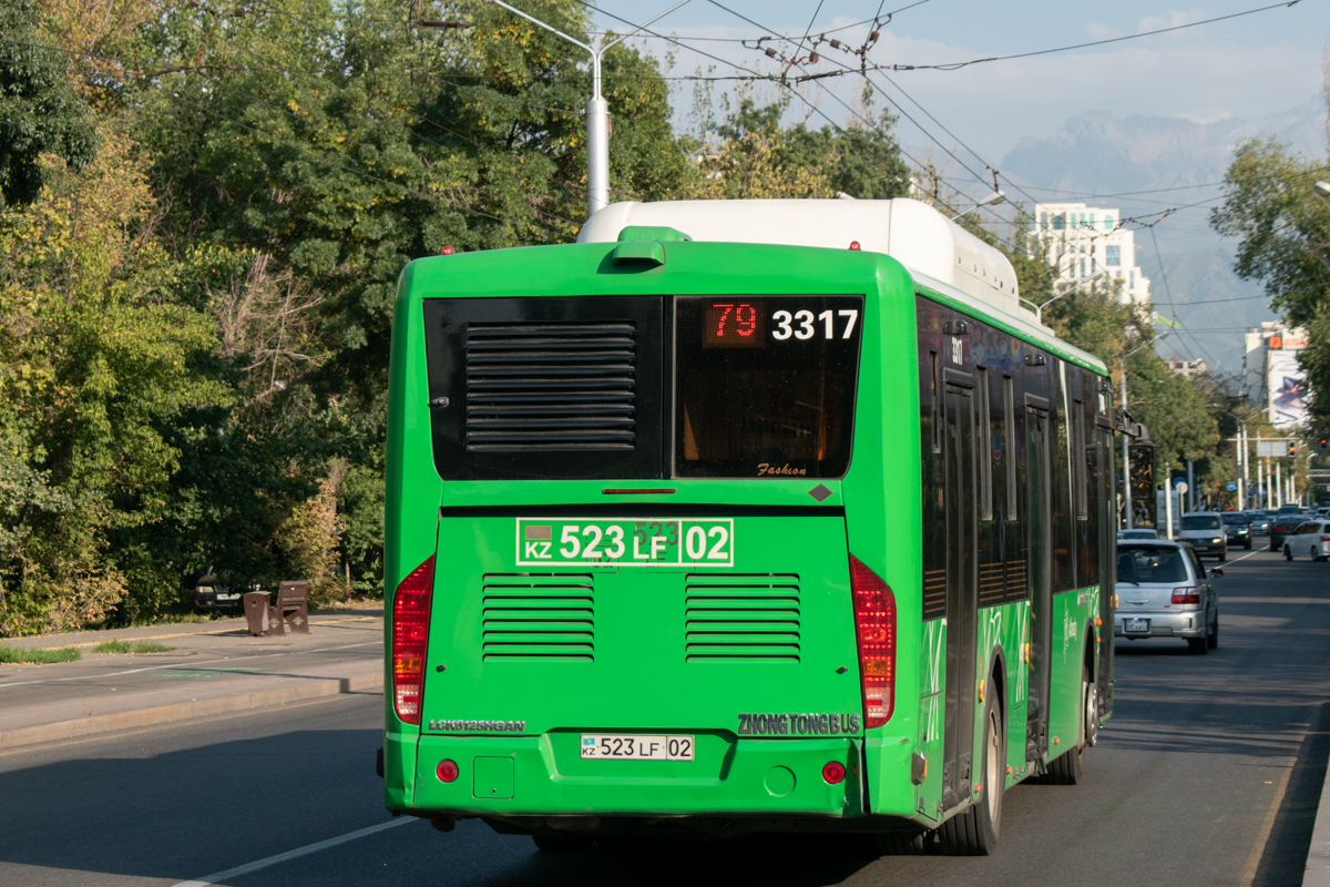 Алматы, Zhong Tong LCK6125HGAN № 3317 — Фото — Автобусный транспорт