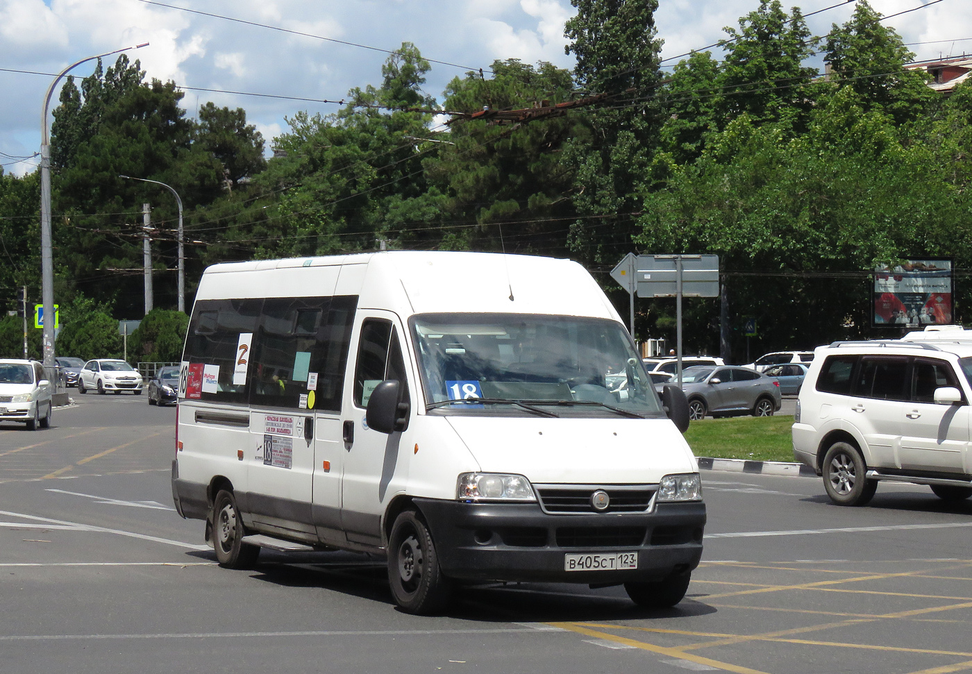 Краснодарский край, FIAT Ducato 244 CSMMC-RLL, -RTL № В 405 СТ 123