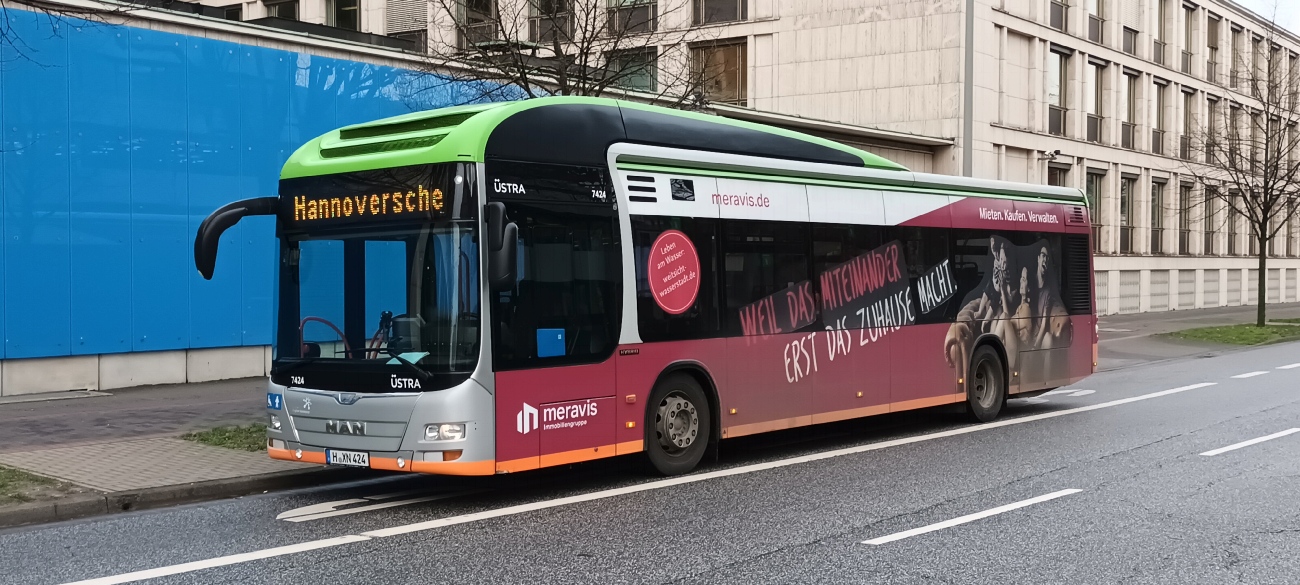 Lower Saxony, MAN A37 Lion's City Hybrid NL253 # 7424