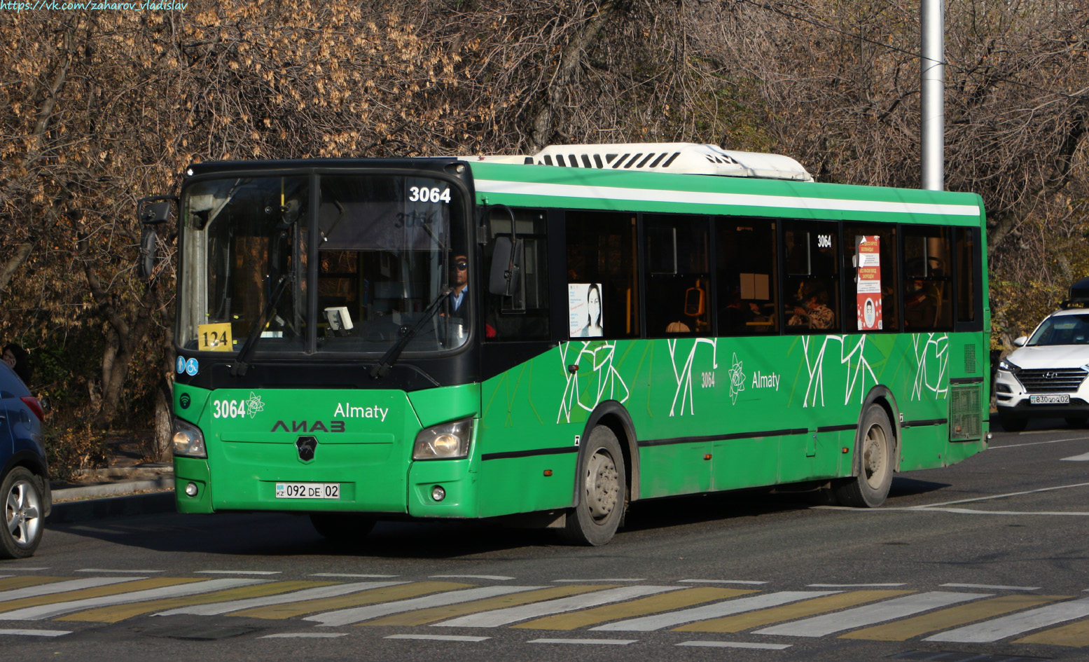 Алматы, ЛиАЗ-5293.60 № 3064