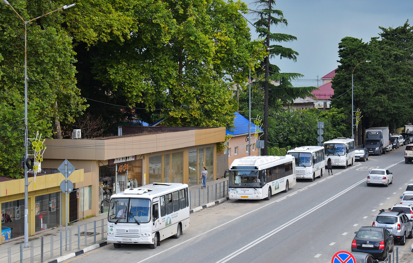 Краснодарский край, ПАЗ-320302-11 № 9856; Краснодарский край, ЛиАЗ-5292.67 (CNG) № 4490; Краснодарский край — Разные фотографии