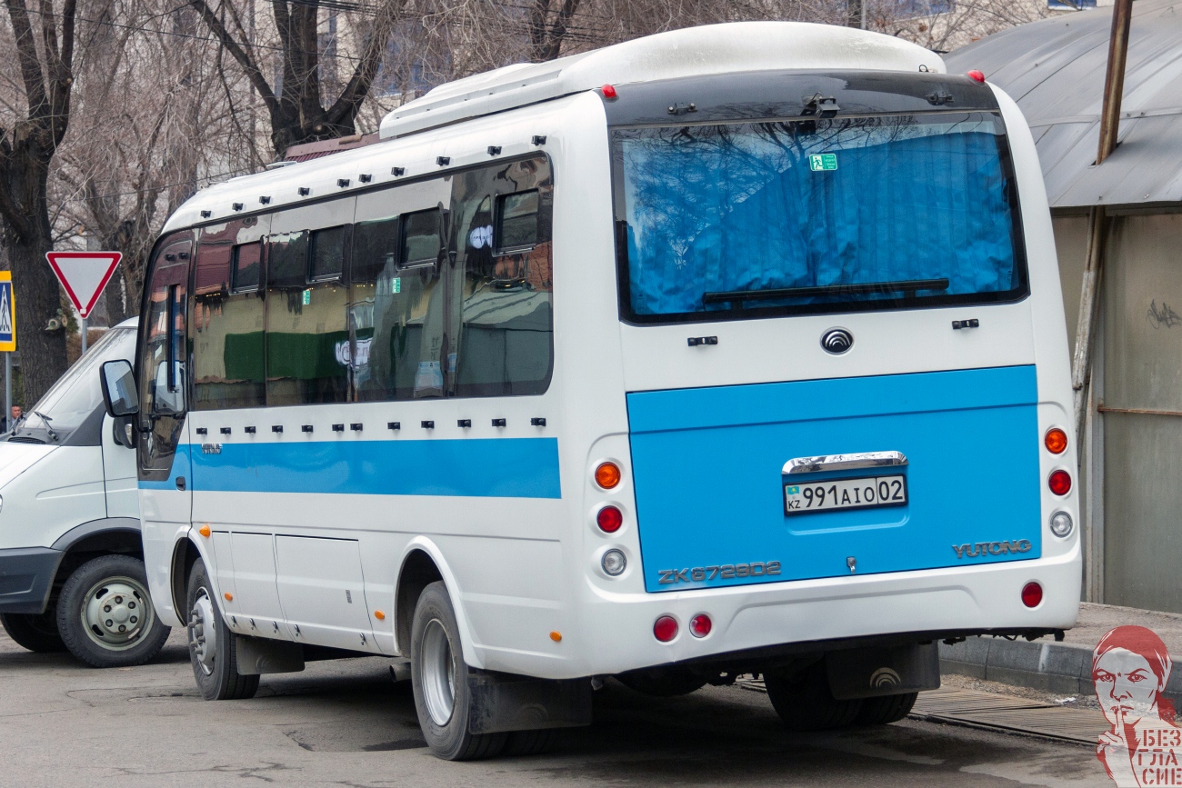 Алматы, Yutong ZK6729D2 (QazTehna) № 991 AIO 02