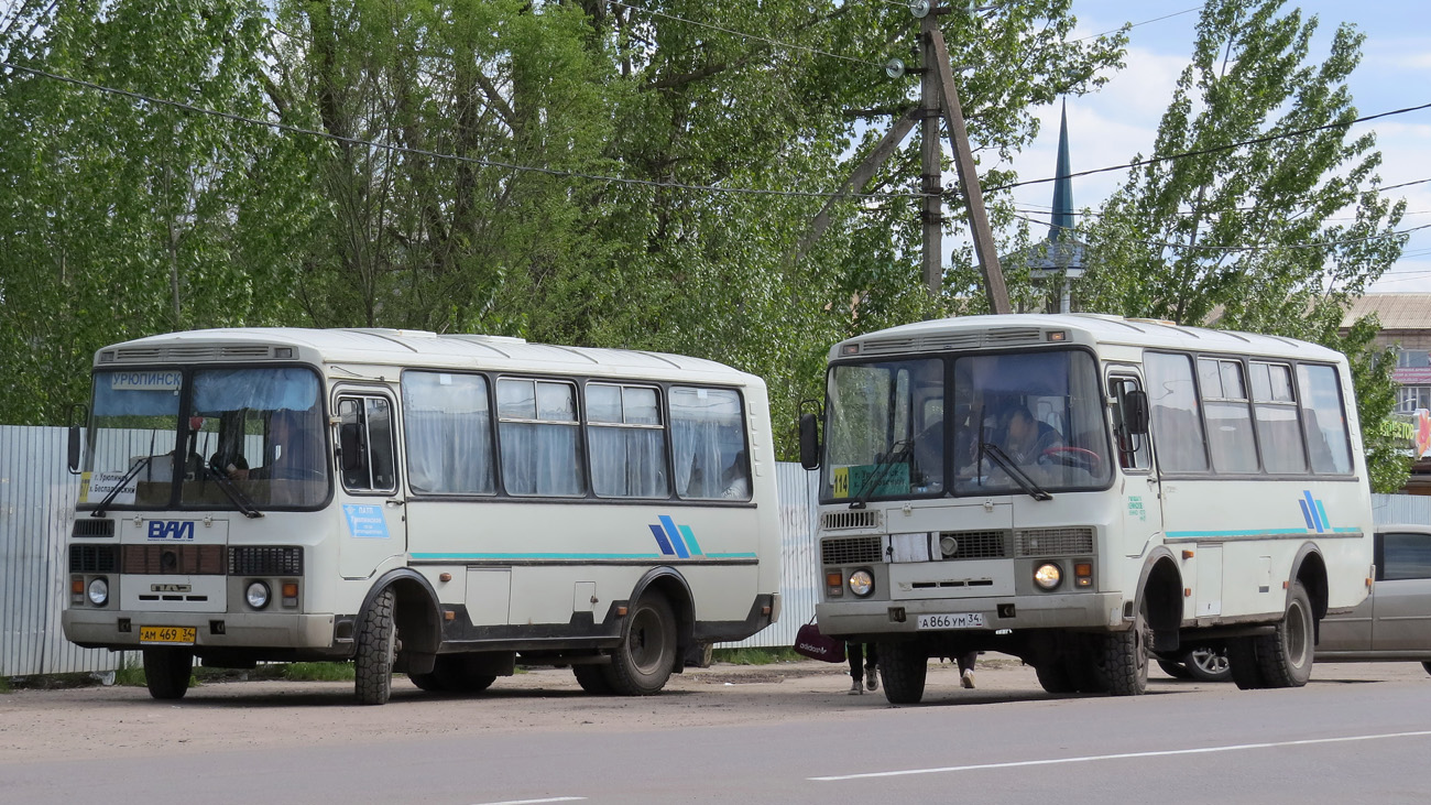Волгоградская область, ПАЗ-32053 № АМ 469 34; Волгоградская область, ПАЗ-3206-110 № А 866 УМ 34