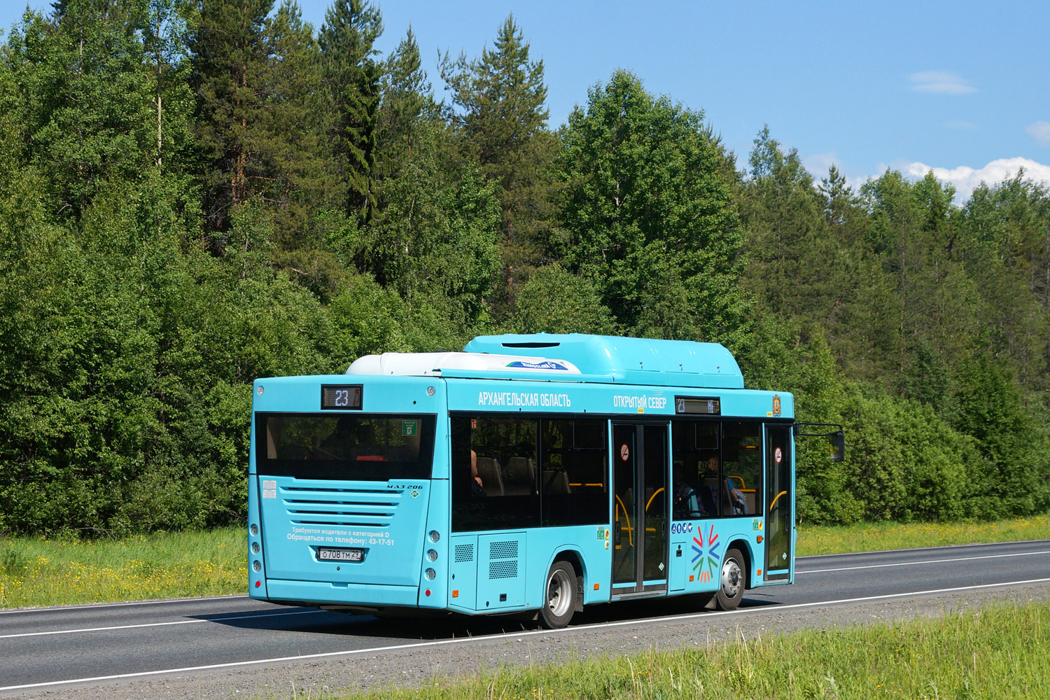 Архангельская область, МАЗ-206.948 № О 708 ТМ 29