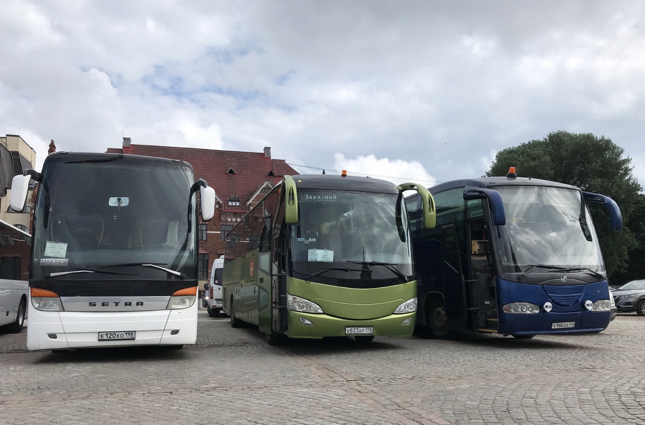 Sanktpēterburga, Setra S417HDH № Е 120 ХО 198; Sanktpēterburga, Yutong ZK6129H № В 833 АР 178