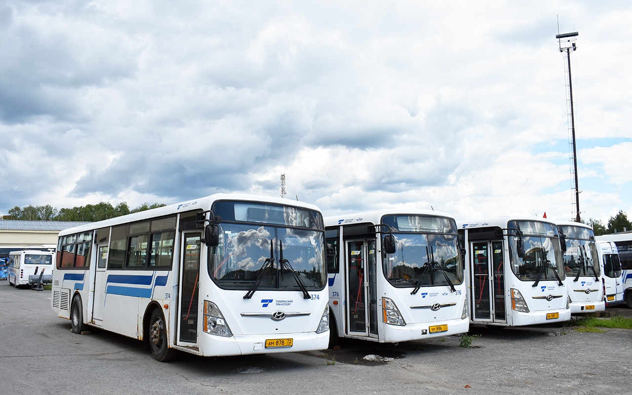 Tyumenyi terület, LiAZ-5256.53 sz.: 378; Tyumenyi terület, Hyundai New Super AeroCity 1F/L sz.: 374; Tyumenyi terület, Luidor-22360C (MB Sprinter) sz.: 462; Tyumenyi terület &mdash; Buses organizations