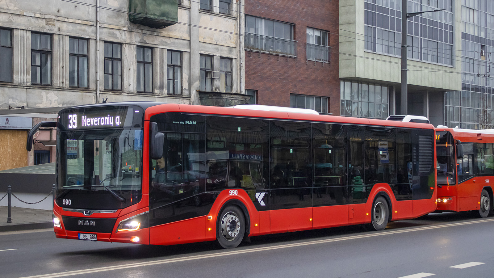 Lithuania, MAN 12C Lion's City 12 NL330 EfficientHybrid # 990