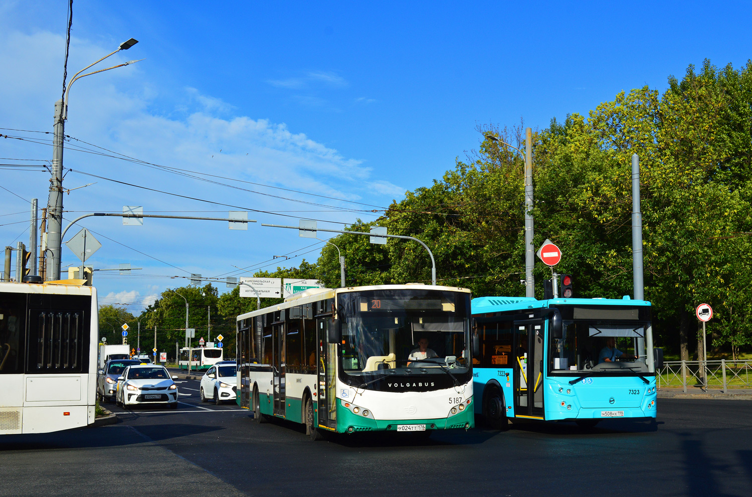 Санкт-Петербург, Volgabus-5270.00 № 5187; Санкт-Петербург, ЛиАЗ-5292.65 № 7323