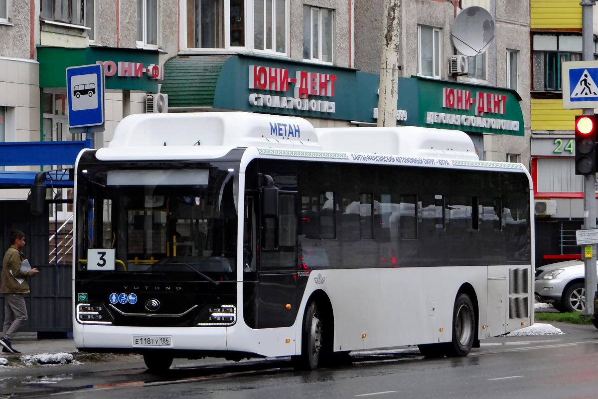 Ханты-Мансийский АО, Yutong ZK6116HG № Е 118 ТУ 186 Ханты-Мансийский АО, Yutong ZK6116HG № Е 118 ТУ 186
