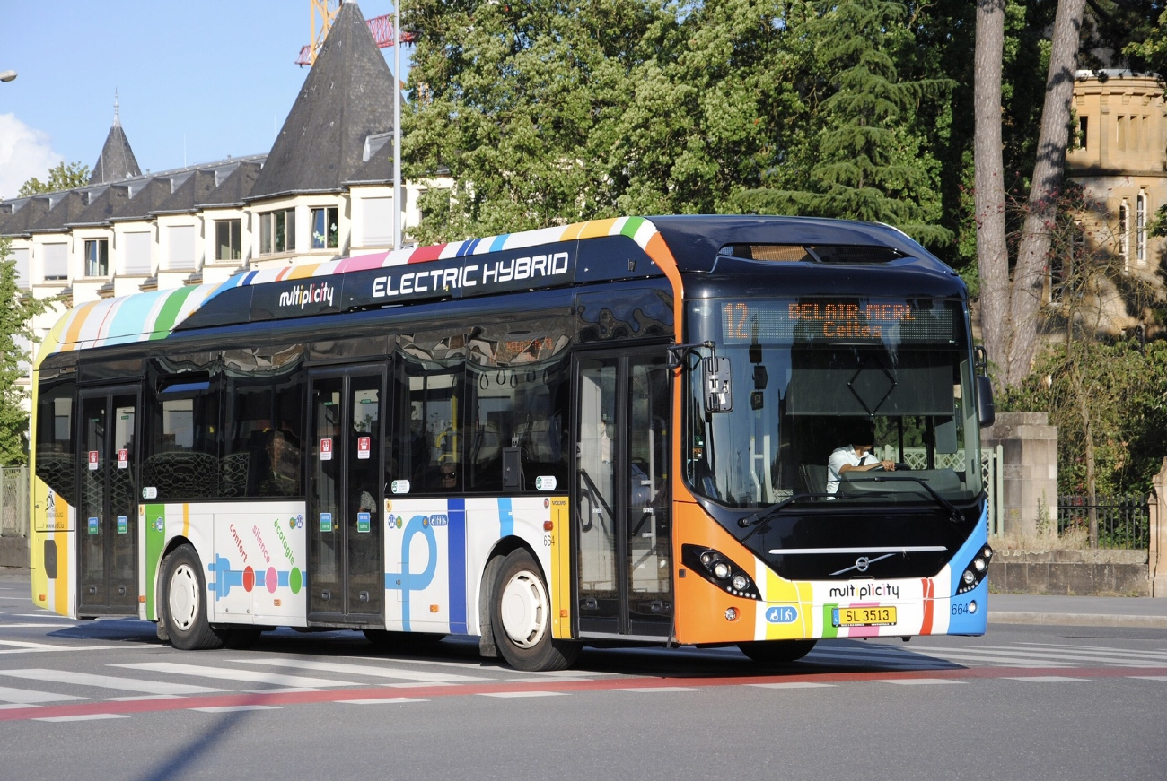 Люксембург, Volvo 7900 Electric Hybrid № 664