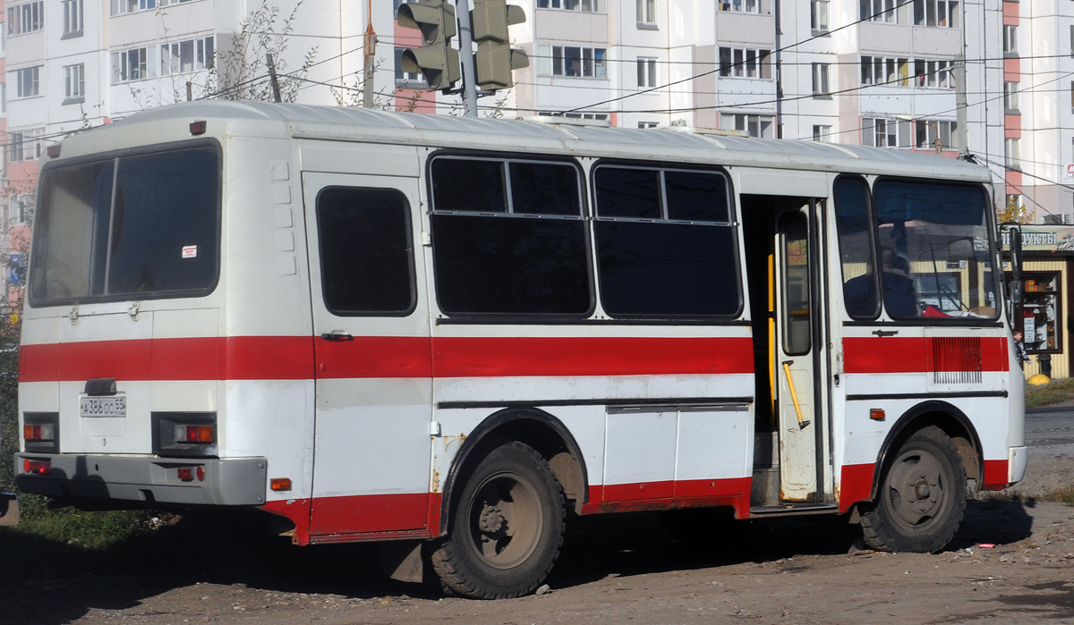 Омская область, ПАЗ-32051 № А 386 ОС 55