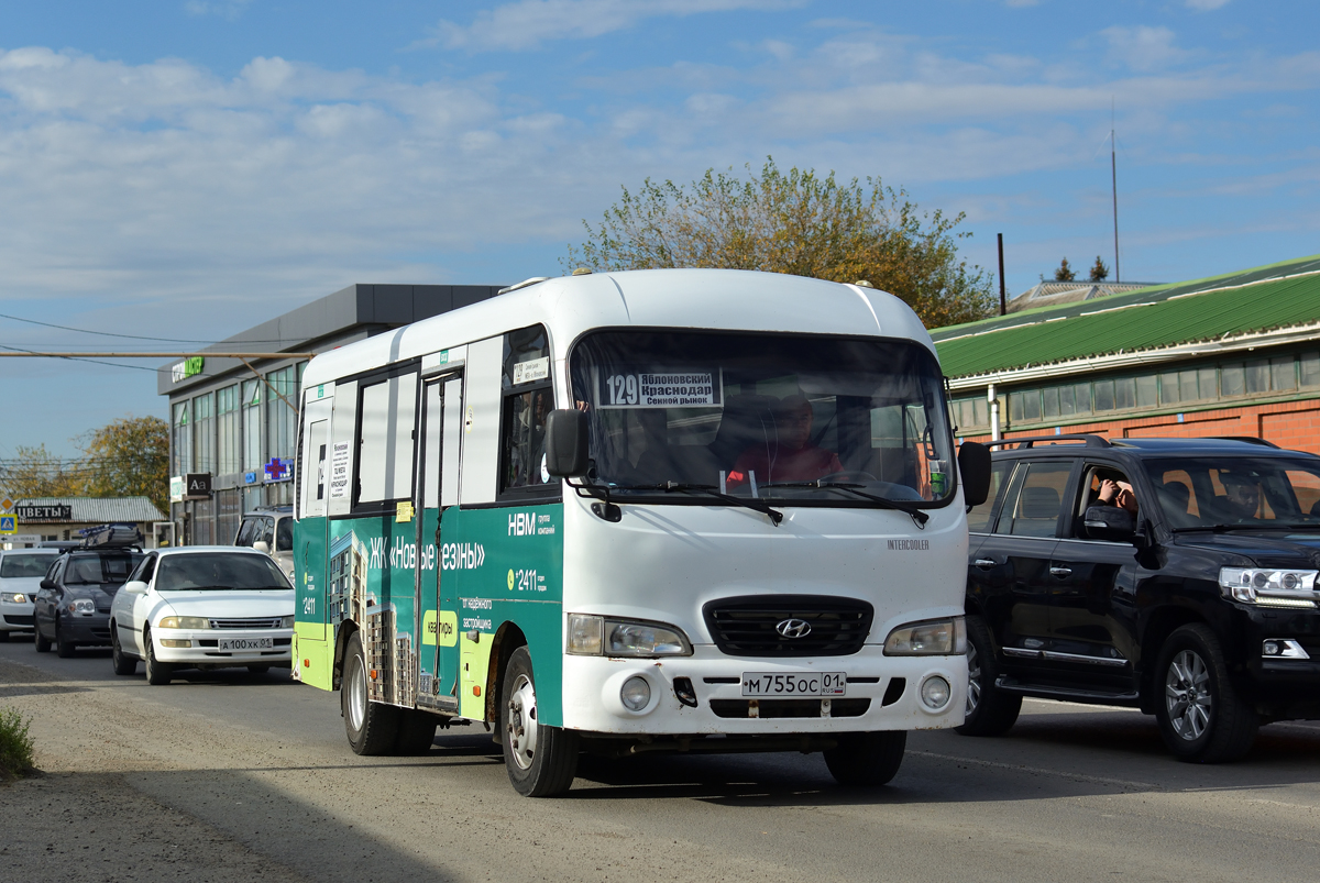 Адыгея, Hyundai County SWB (ТагАЗ) № М 755 ОС 01