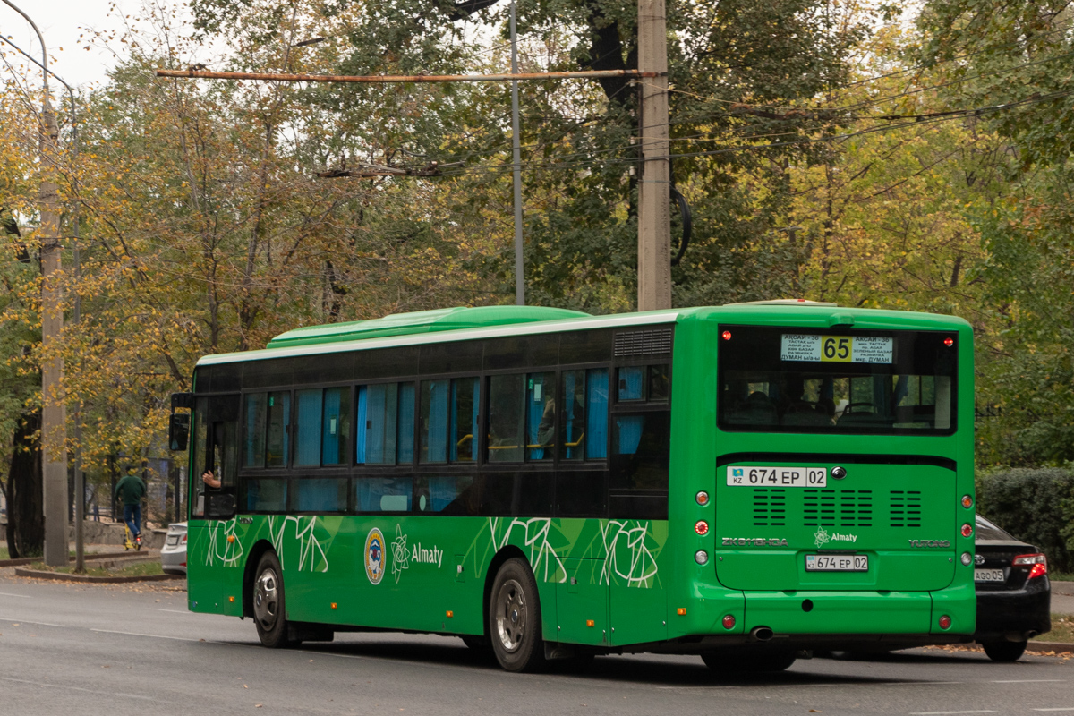 Алматы, Yutong ZK6118HGA (QazTehna) № 674 EP 02