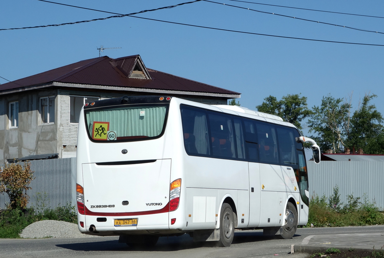Свердловская область, Yutong ZK6938HB9 № КА 347 66
