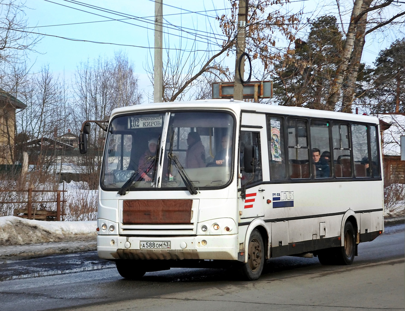 Кировская область, ПАЗ-320412-05 № А 588 ОМ 43