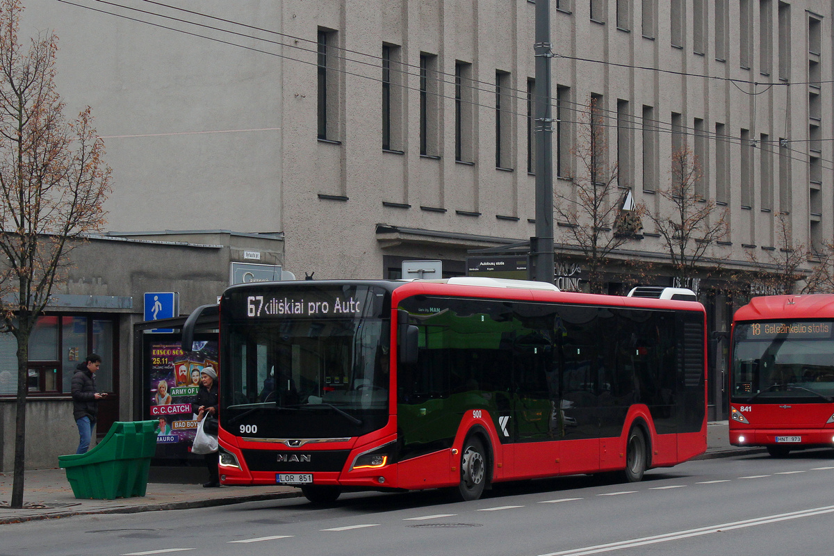 Lithuania, MAN 12C Lion's City 12 NL330 EfficientHybrid # 900