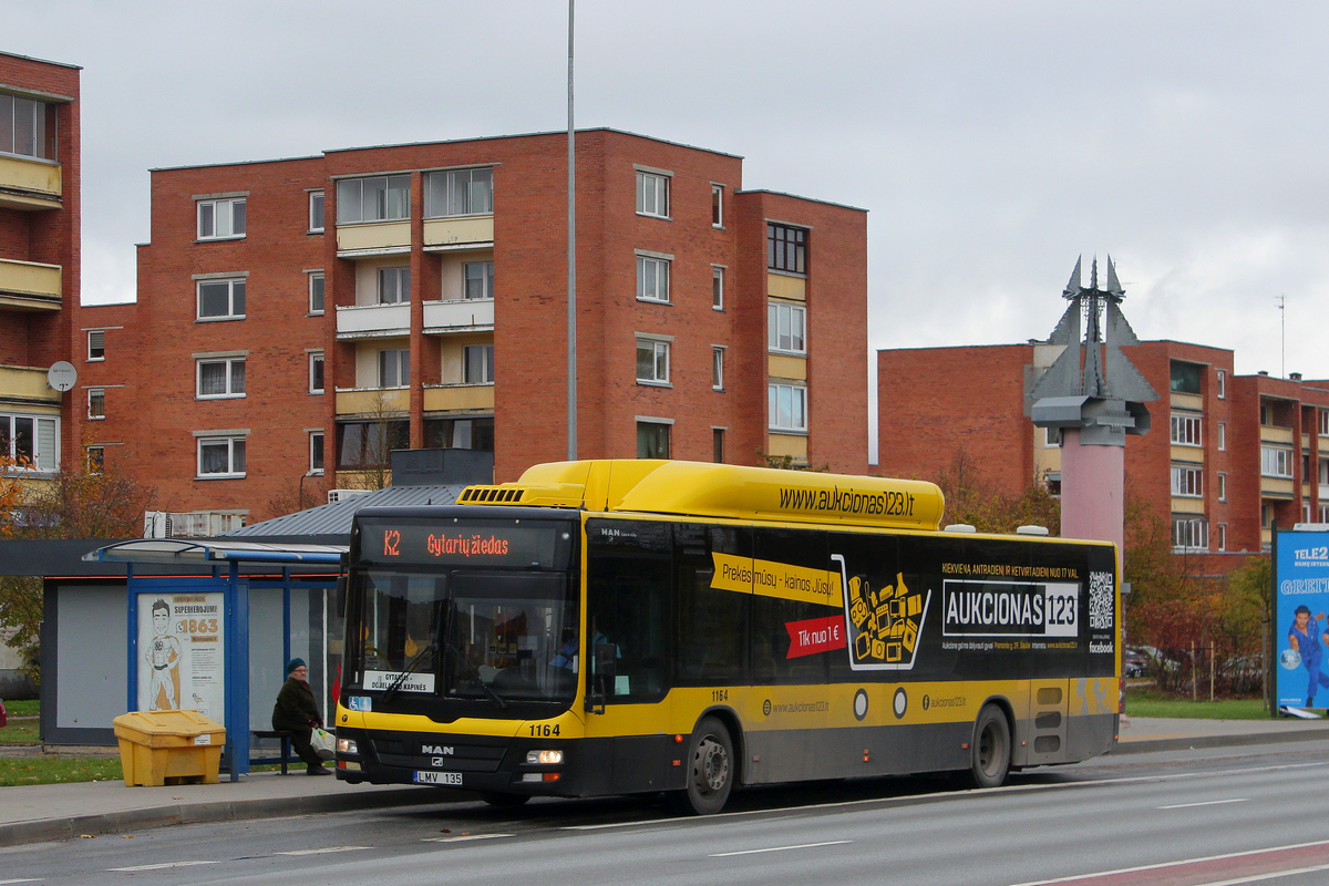 Литва, MAN A21 Lion's City NL243 CNG № 1164