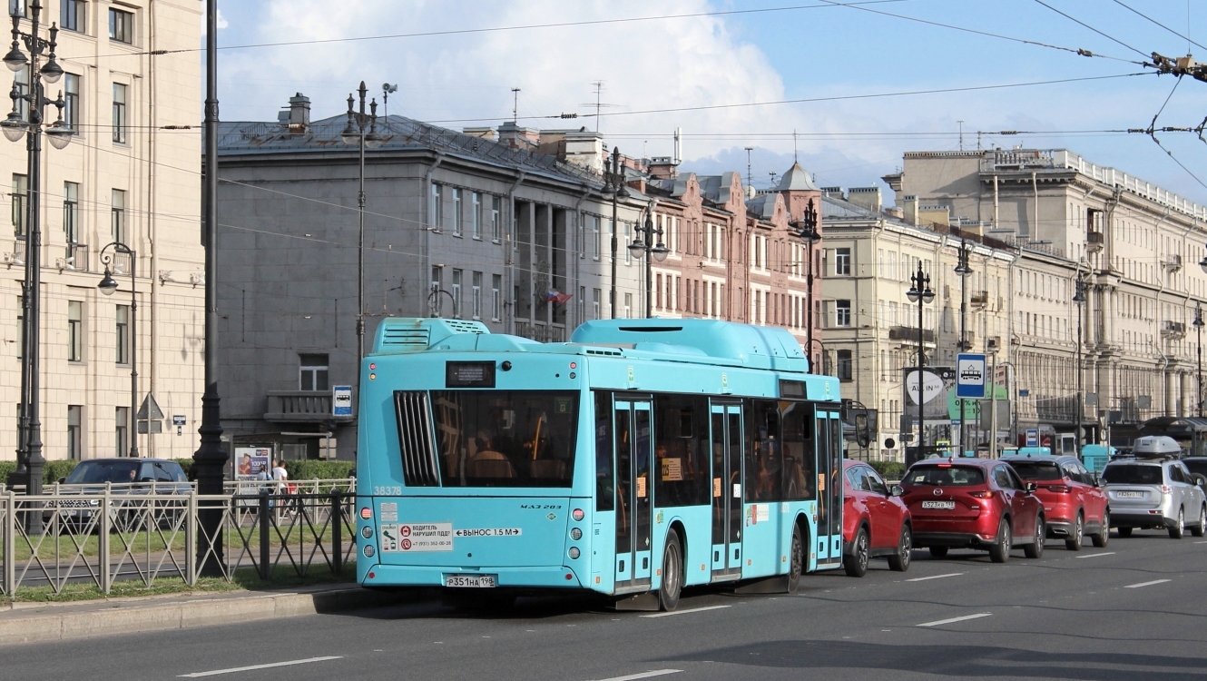 Санкт-Петербург, МАЗ-203.948 № 38378