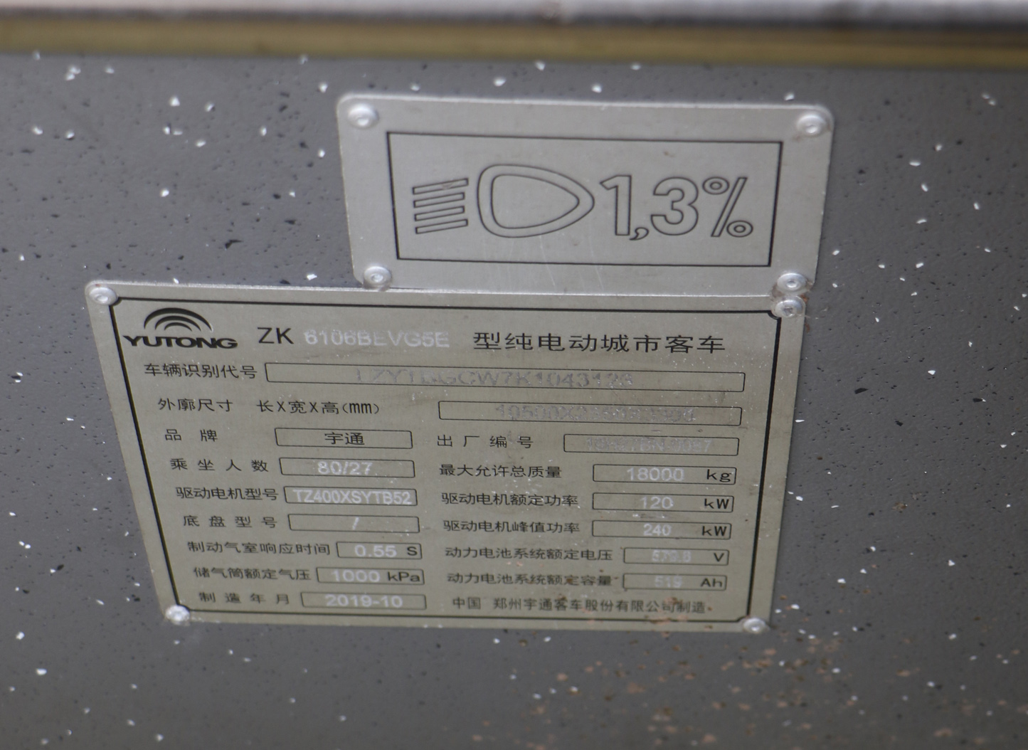 Китай, Yutong E10i (ZK6106BEVG5E) № 1158