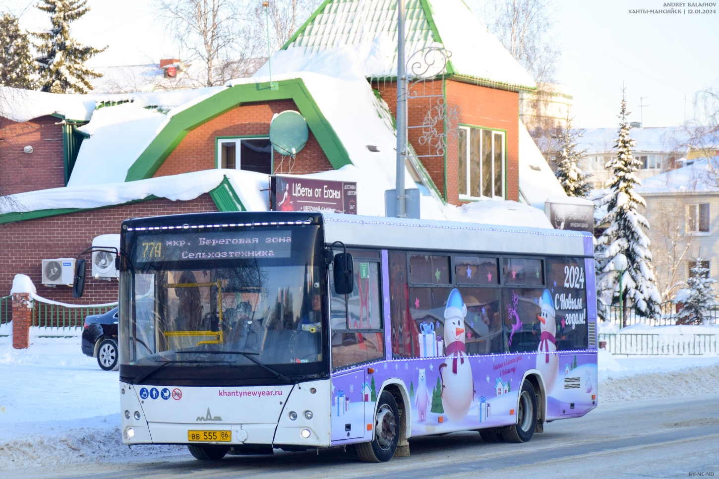 Ханты-Мансийский АО, МАЗ-206.086 № ВВ 555 86