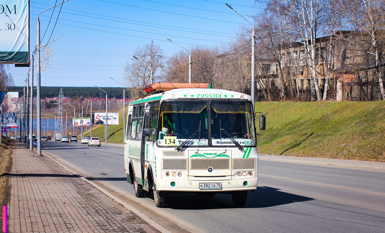Томская область, ПАЗ-32053 № К 382 ТВ 70