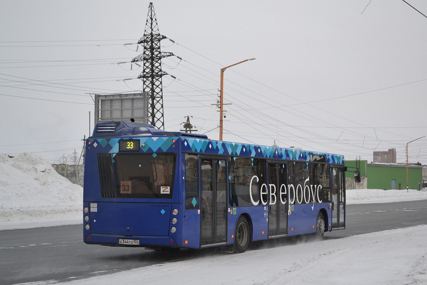 Красноярский край, МАЗ-203.047 № Е 344 ТО 124