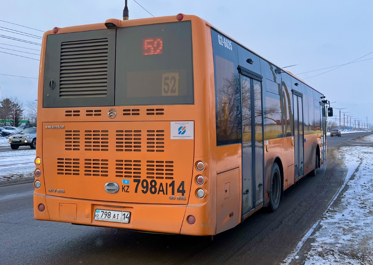 Павлодарская область, Golden Dragon XML6125CR (Hyundai Trans Auto) № G2-6025 Павлодарская область, Golden Dragon XML6125CR (Hyundai Trans Auto) № G2-6025