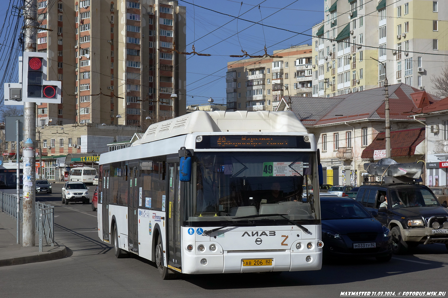 Республика Крым, ЛиАЗ-5292.67 (CNG) № АВ 206 82