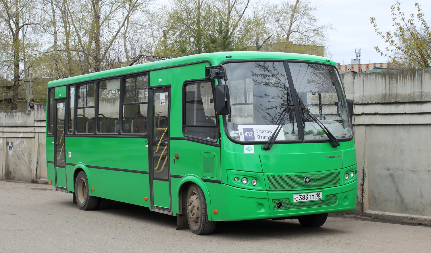 Udmurtia, PAZ-320412-14 "Vector" # С 383 ТТ 18