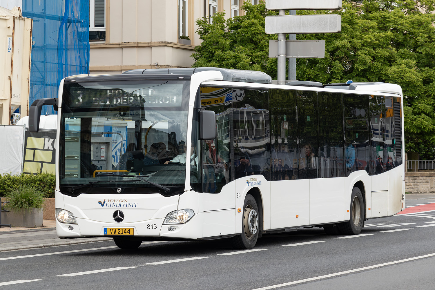 Люксембург, Mercedes-Benz Citaro C2 Ü hybrid № 813
