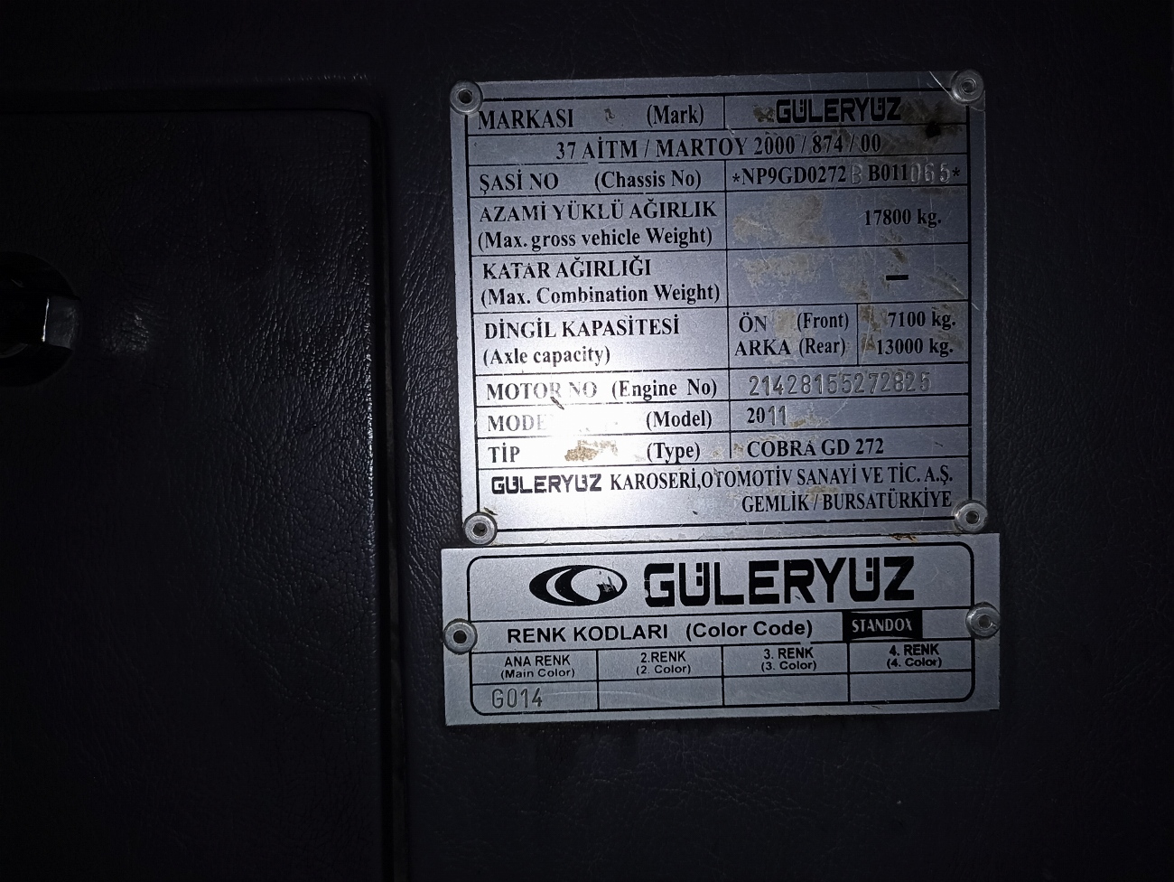 Карагандинская область, Güleryüz Cobra GD272 № M 397 DC