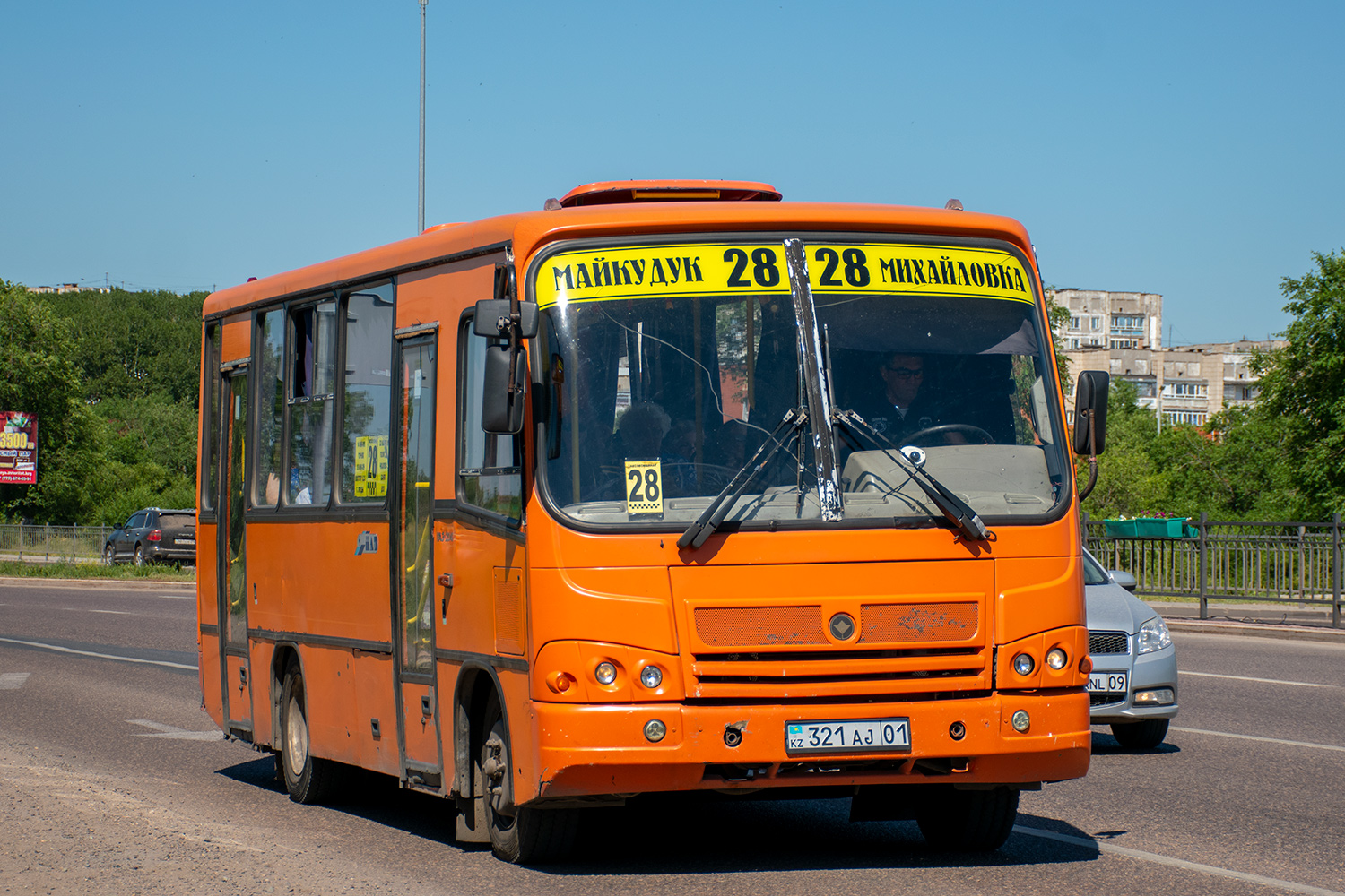 Karagandy province, PAZ-320402-05 Nr. 321 AJ 01