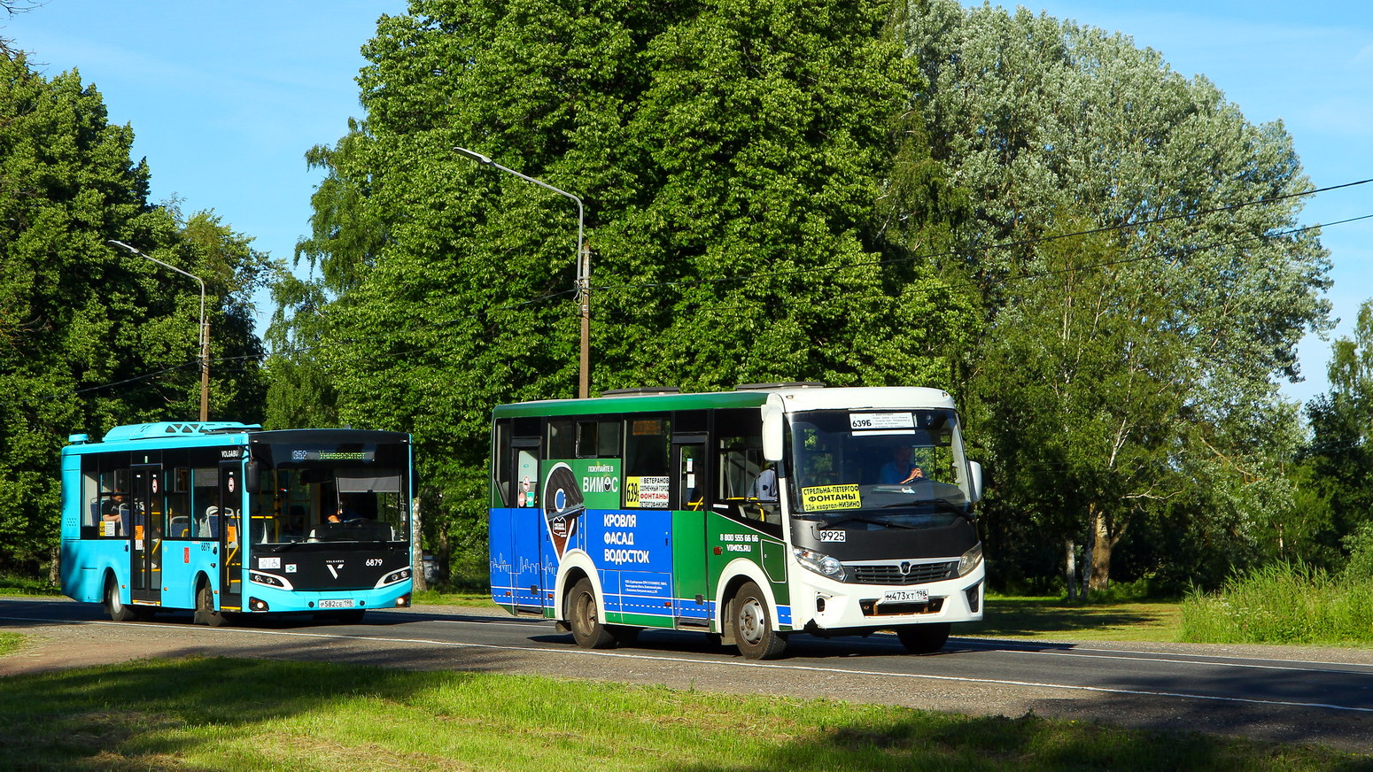 Санкт-Петербург, Volgabus-4298.G4 (LNG) № 6879; Ленинградская область, ПАЗ-320405-04 "Vector Next" № 9925