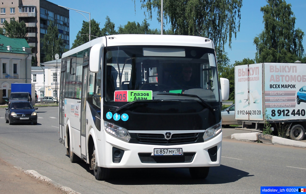 Удмуртия, ПАЗ-320435-04 "Vector Next" № Е 857 МУ 18