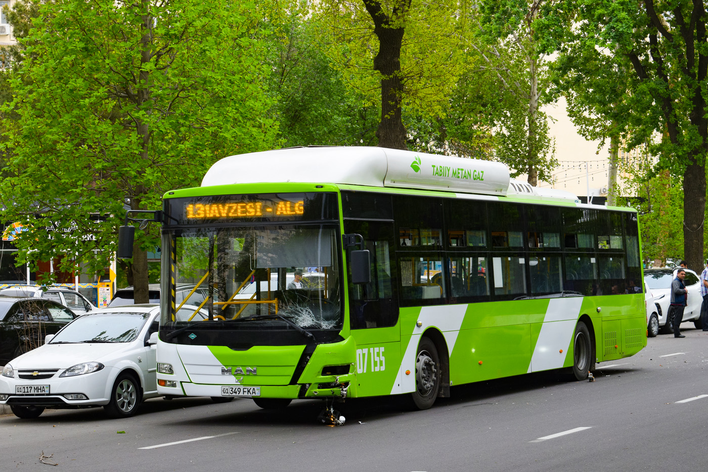Узбекистан, Gemilang (MAN Auto-Uzbekistan) № 07155; Узбекистан — ДТП