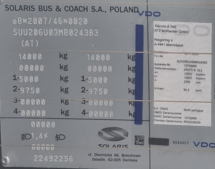 Австрия, Solaris Urbino III 8.9 LE № BD 16378